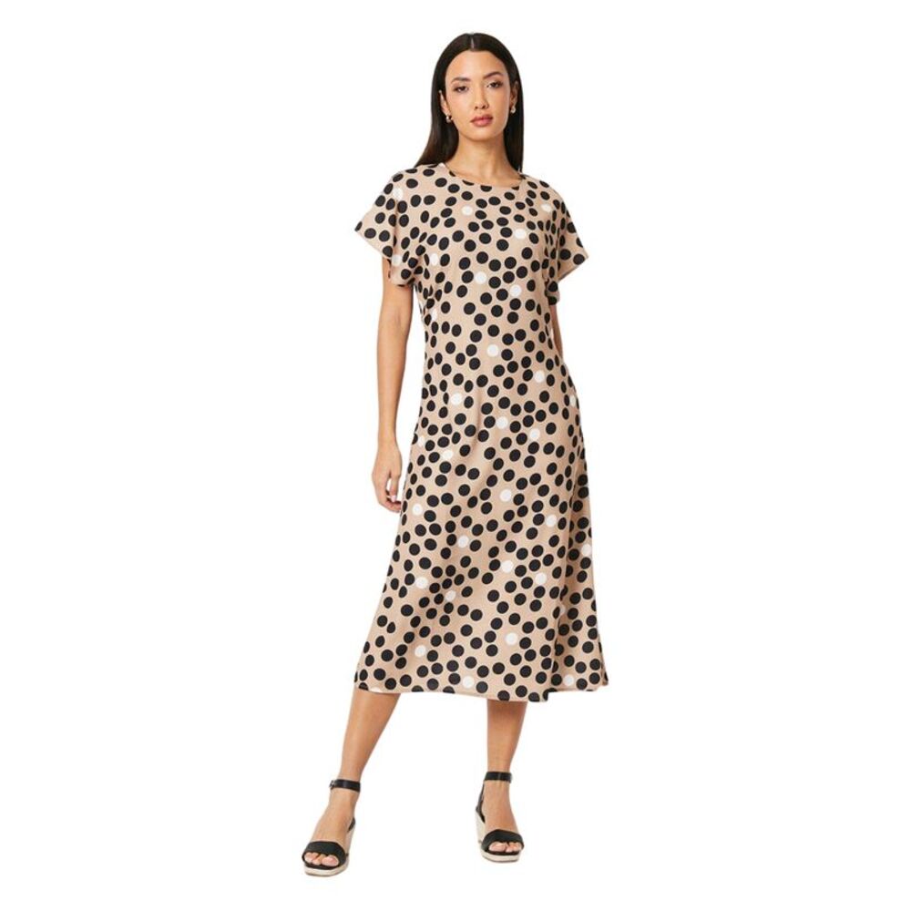 Principles Womens/Ladies Spotted Midi Dress / Neutral